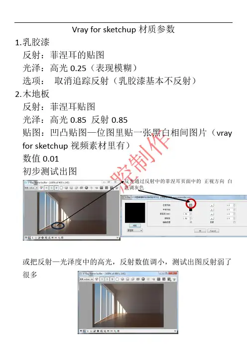 vray for sketchup 材质参数