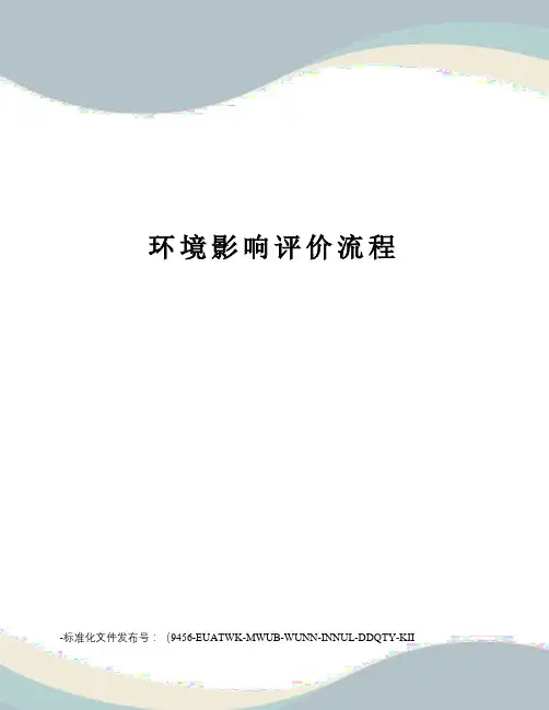 环境影响评价流程