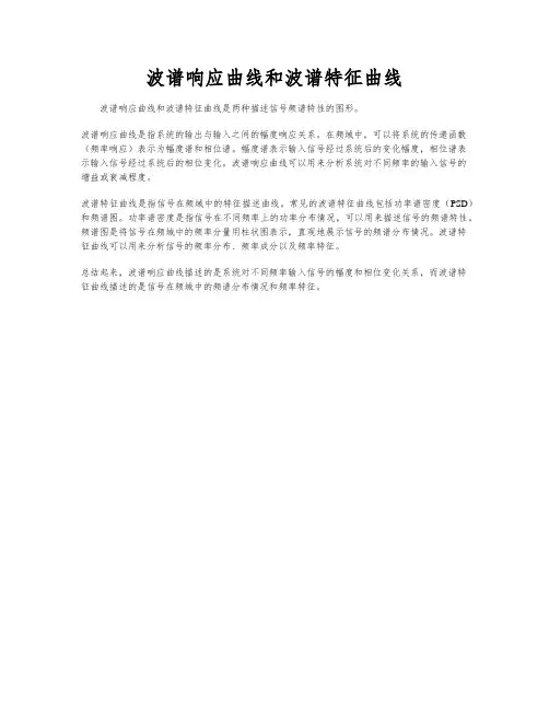 波谱响应曲线和波谱特征曲线