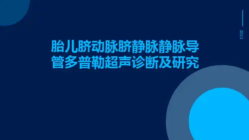 胎儿脐动脉脐静脉静脉导管多普勒超声诊断及研究