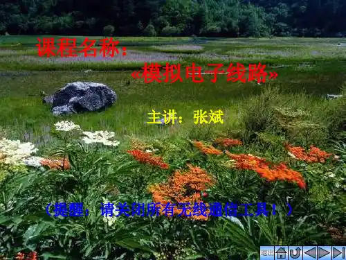 《模拟电子线路》康华光版 第01章 绪论