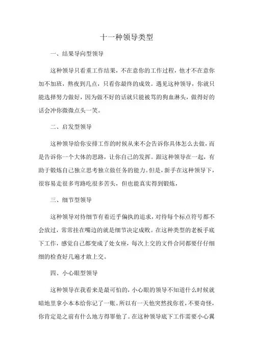 十一种领导类型