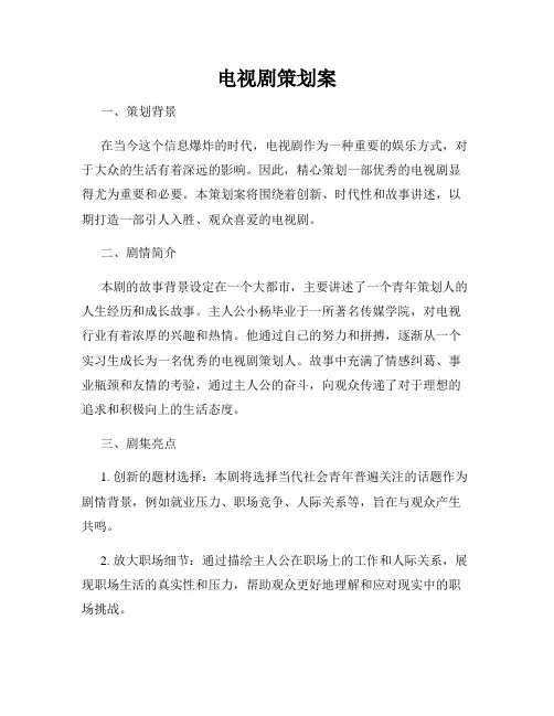 电视剧策划案