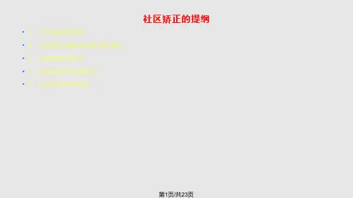 社区矫正PPT课件