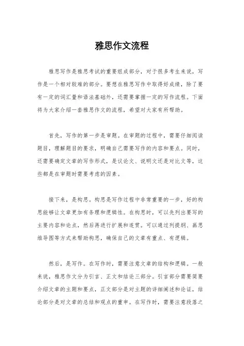 雅思作文流程