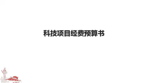 科技项目经费预算书