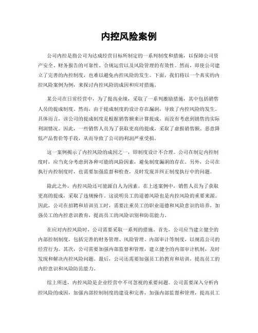 内控风险案例
