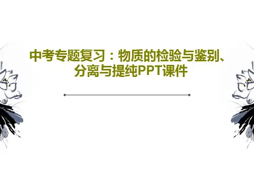 中考专题复习：物质的检验与鉴别、分离与提纯PPT课件PPT32页