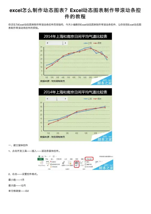 excel怎么制作动态图表？Excel动态图表制作带滚动条控件的教程