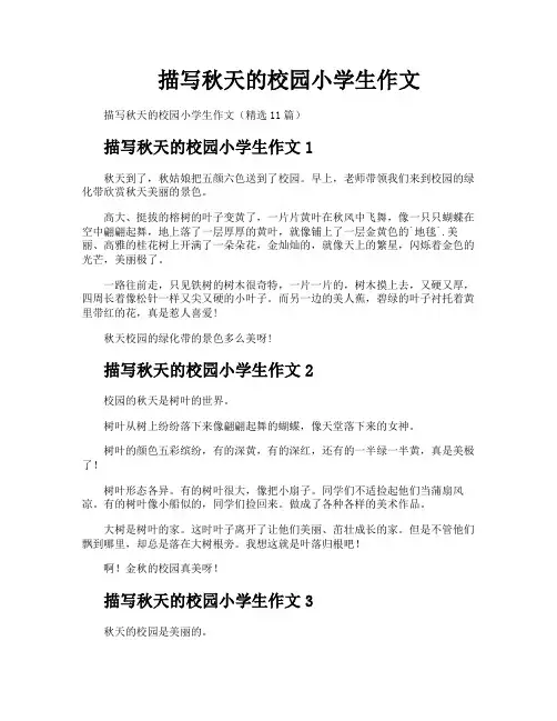 描写秋天的校园小学生作文