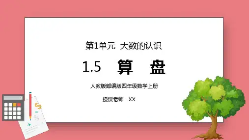 人教版四年级数学上册第一单元大数的认识-算盘PPT课件