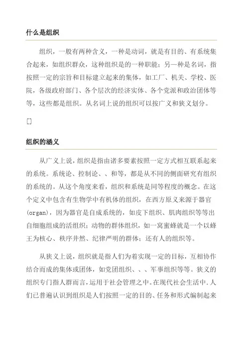 组织 organization 