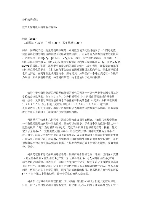 分析的严谨性