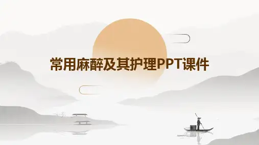 常用麻醉及其护理PPT课件