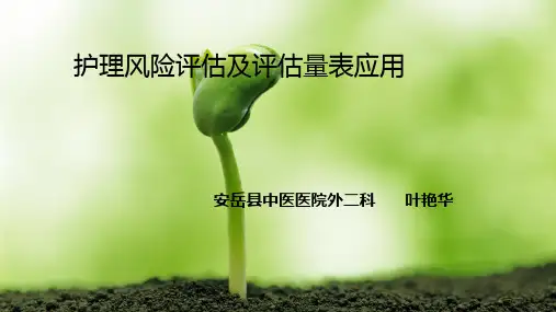护理风险评估及常用评估量表应用