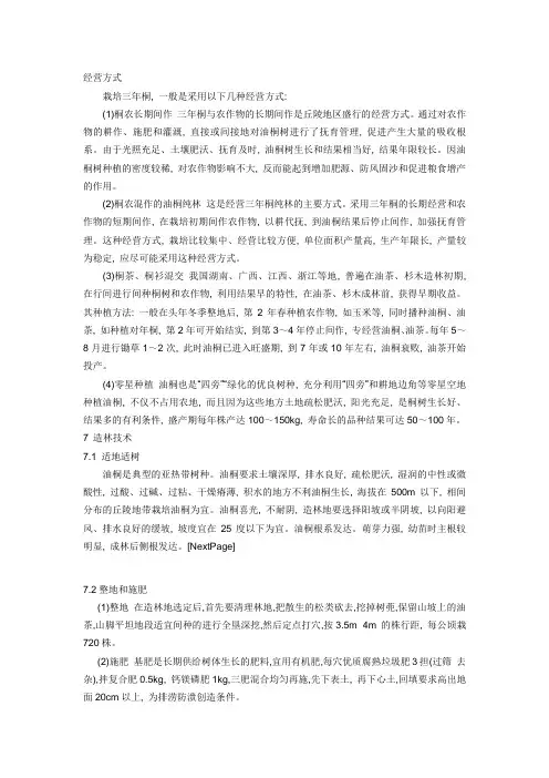 油桐栽培技术