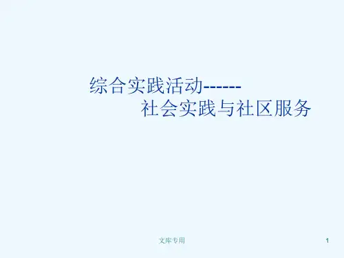 社会实践与社区服务PPT(16张)