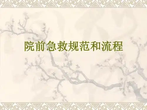 院前急救规范和流程课件