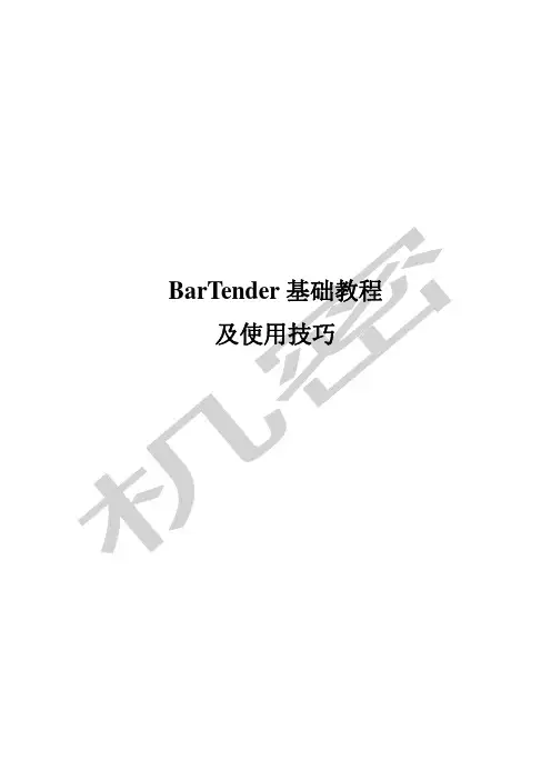 BarTender基础教程及使用技巧