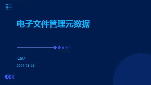 电子文件管理元数据