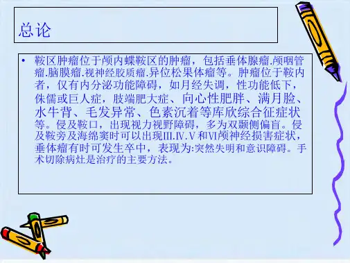 鞍区肿瘤术后护理(共9张PPT)