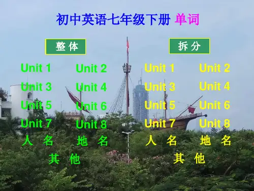 沪教牛津版初中英语七年级下册单词(手机版)