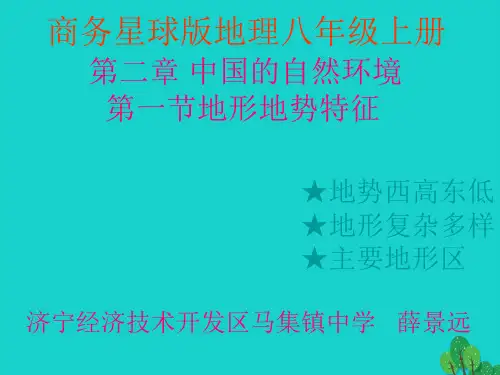 八年级地理上册 第二章 第一节 地形地势特征课件 商务