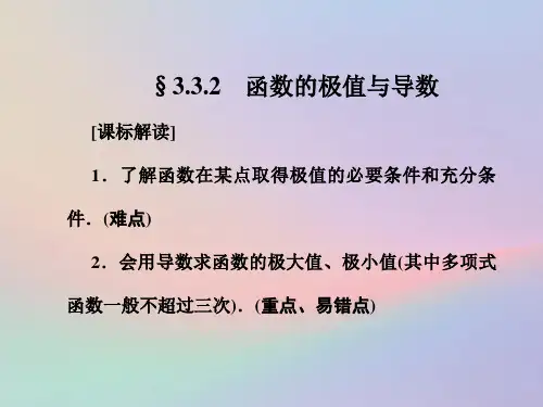 2021_2021学年高中数学第三章导数及其应用3.3.2函数的极值与导数课件新人教A版选修1_1