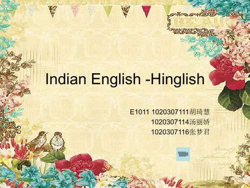 Indian English -Hinglish ppt