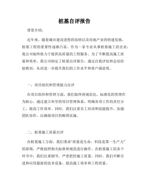 桩基自评报告