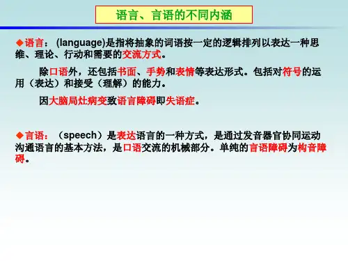 脑卒中失语症的评定精品ppt