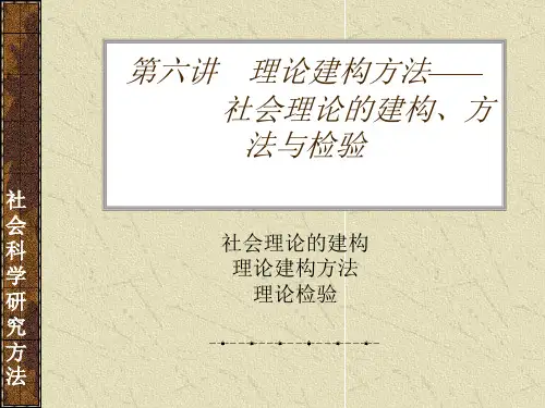 第六讲 理论建构方法——社会理论建构、方法与检验.