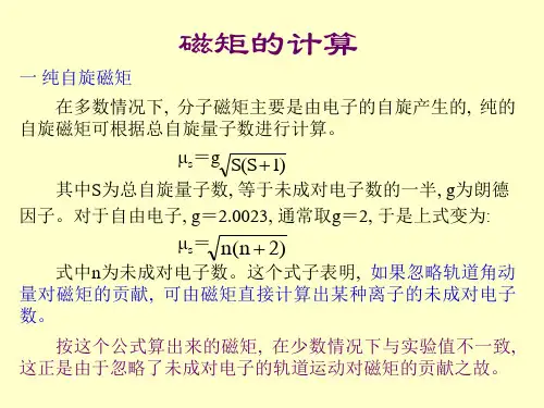 磁矩的计算