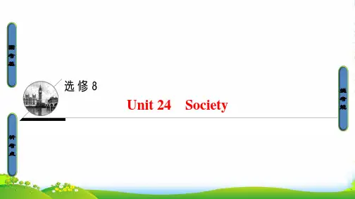 高三英语北师大版一轮复习课件 第1部分 选修8 Unit 24 Society