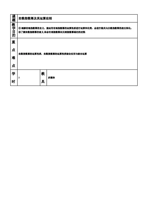 中职数学4.1.2实数指数幂及其运算法则