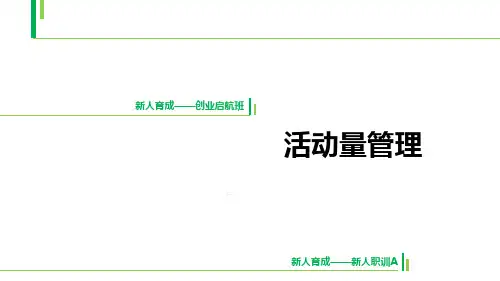 2019版职训A优化4活动量管理基础知识工具使用方法操作指引71页