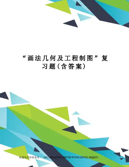 “画法几何及工程制图”复习题(含答案)