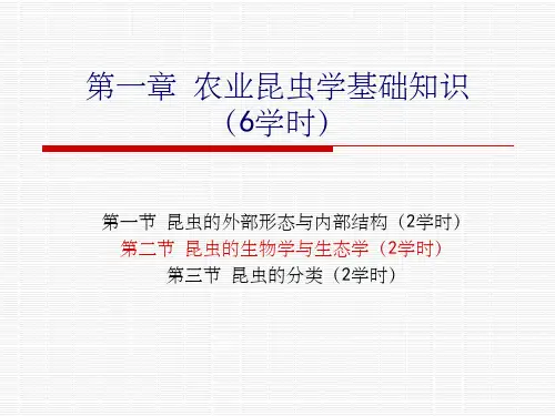 农业昆虫学基础知识6学时-第二节