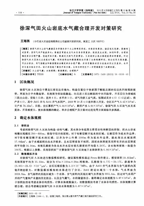 徐深气田火山岩底水气藏合理开发对策研究