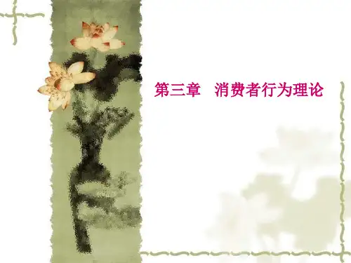 第三章  消费者行为理论  《西方经济学》PPT课件