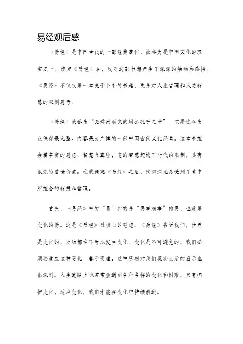 易经观后感