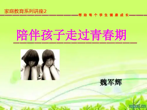 陪伴孩子走过青春期课件