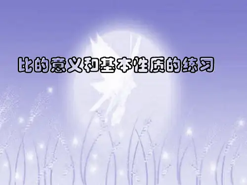 比的意义和比的基本性质练习课