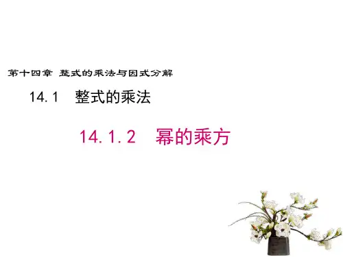 1412幂的乘方课件-河北省沧州市青县人教版数学八年级上册(共18张PPT)