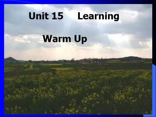 Unit 15 Learning Warm Up