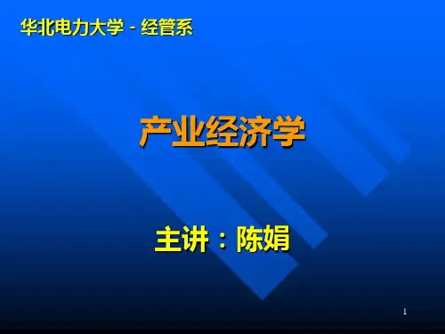 产业经济学讲义第一篇