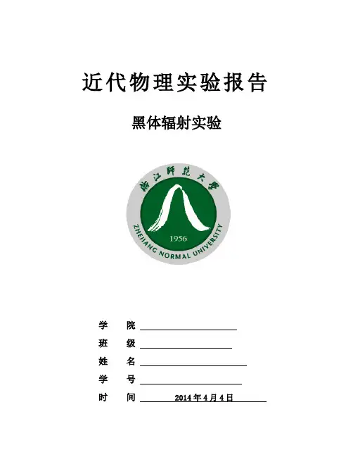 黑体实验报告