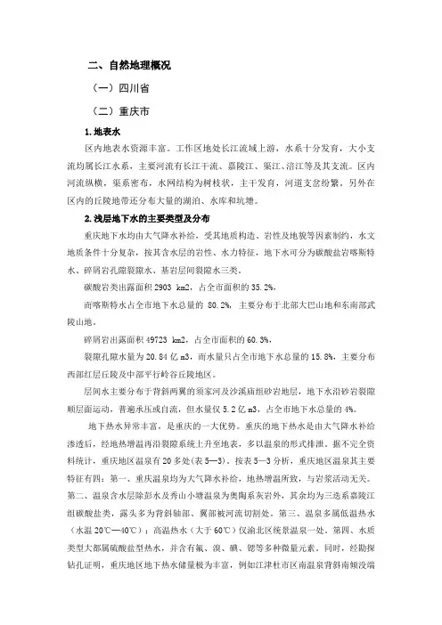 重庆市水资源