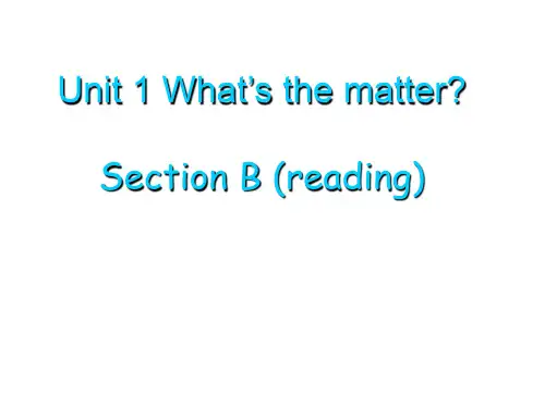 人教版八年级英语下册 Unit 1 Section B 2a—3b Self check 课件(共33张PPT)