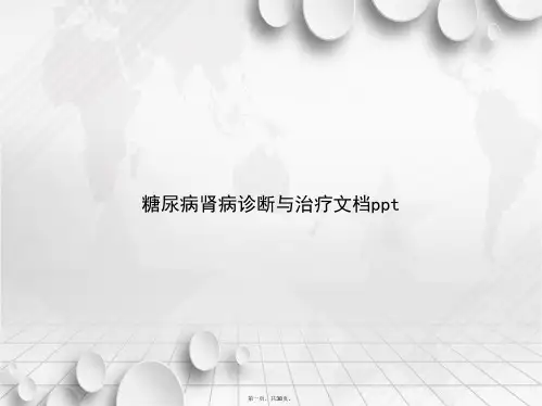 糖尿病肾病诊断与治疗讲课文档